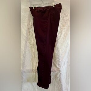 Levi's Denizen High-Rise Ankle Skinny Pants - Rich Burgundy